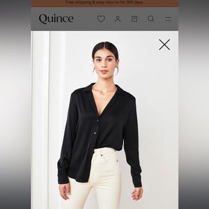 Washable stretch silk Quince blouse